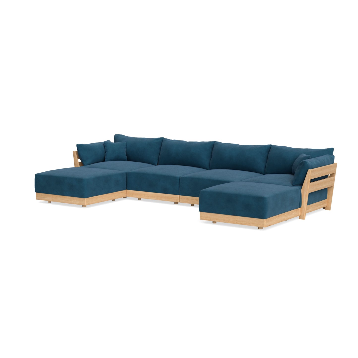 Slipcover Only - Modular Bondi 4-Seater U-Sectional in Commodore Blue