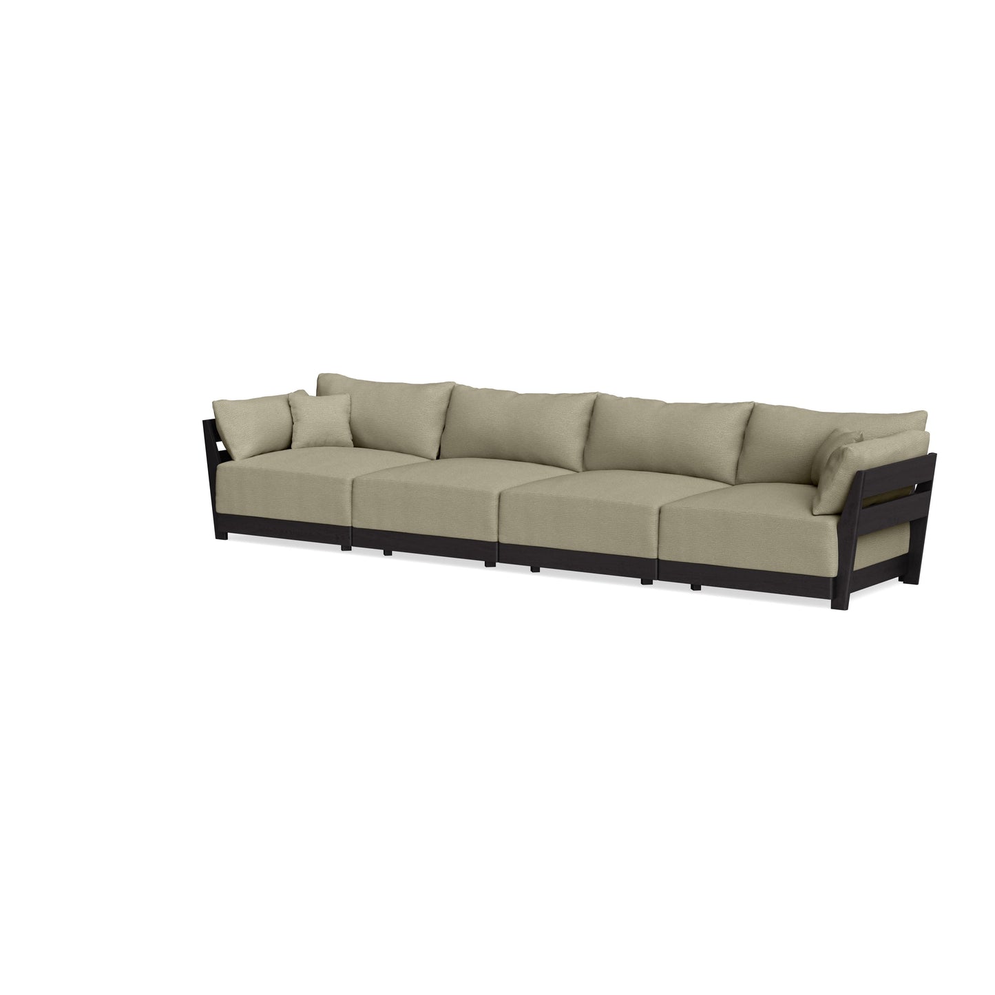 Modular Bondi Black 4-Seater Sofa in Cappuccino | Classic Blend