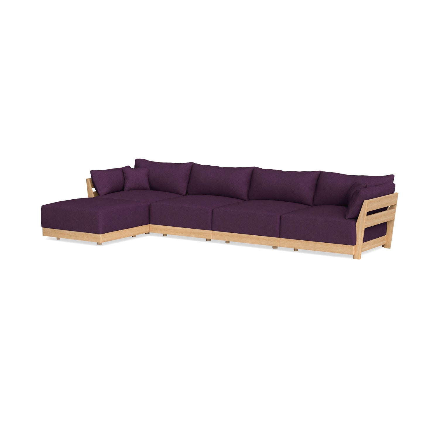 Slipcover Only - Modular Bondi 4-Seater Sectional in Aubergine