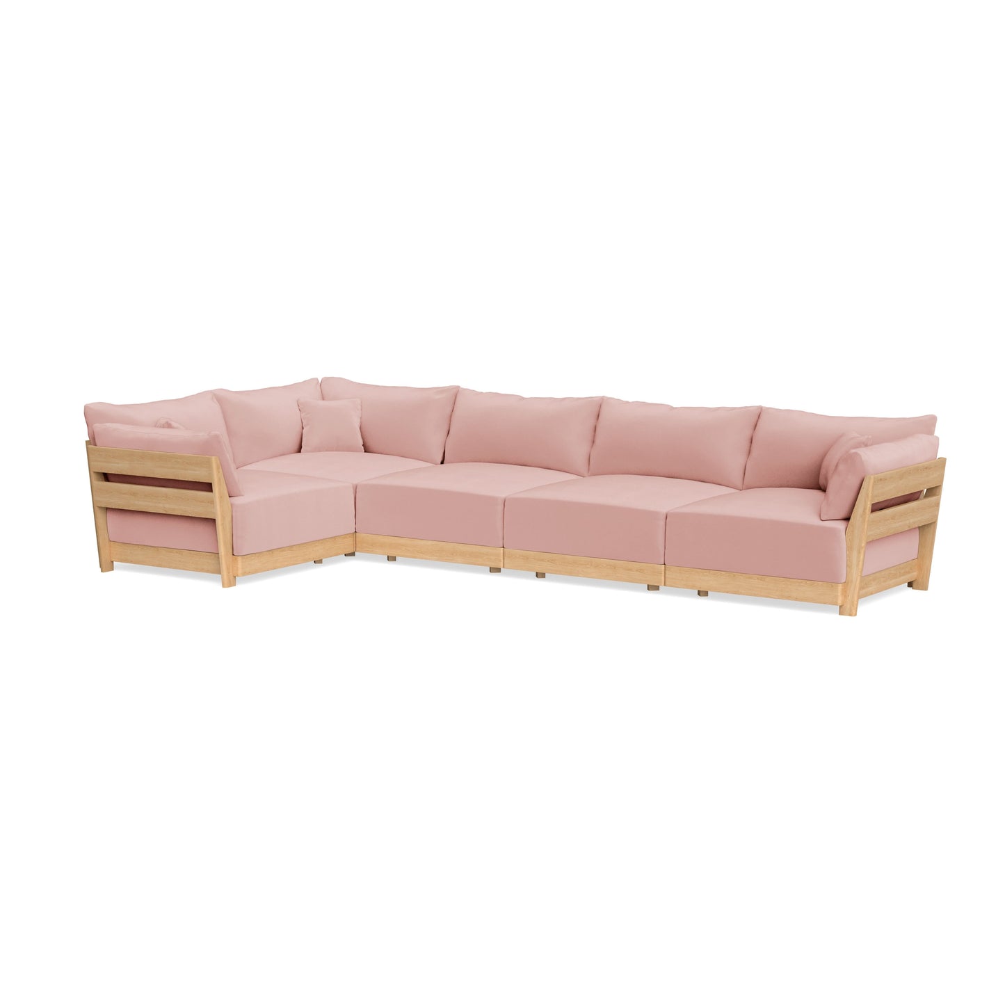 Slipcover Only - Modular Bondi 5-Seater L-Sectional in Powder Pink