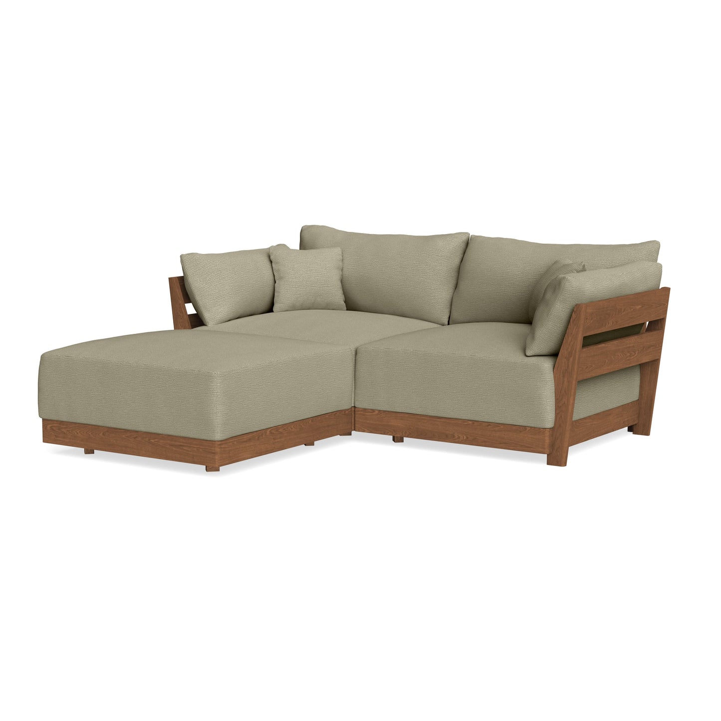 Modular Bondi Espresso 2-Seater Sectional in Cappuccino | Classic Blend
