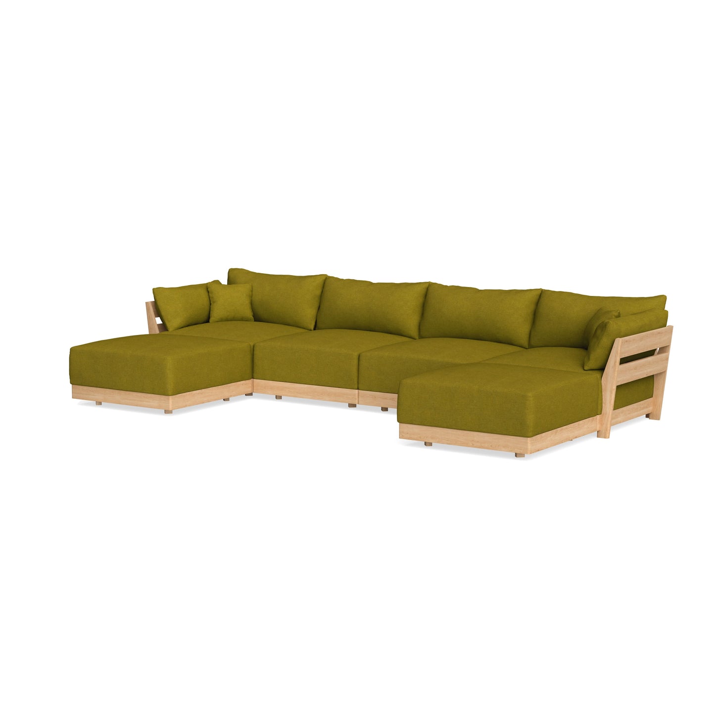 Slipcover Only - Modular Bondi 4-Seater U-Sectional in Olive Green