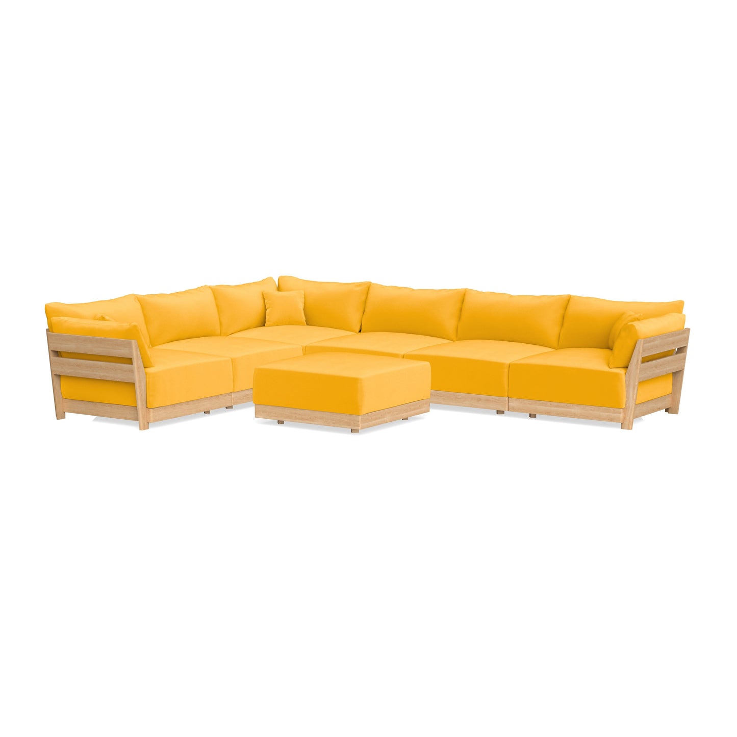 Slipcover Only - Modular Bondi 6-Seater Corner Sectional + Ottoman in Marigold