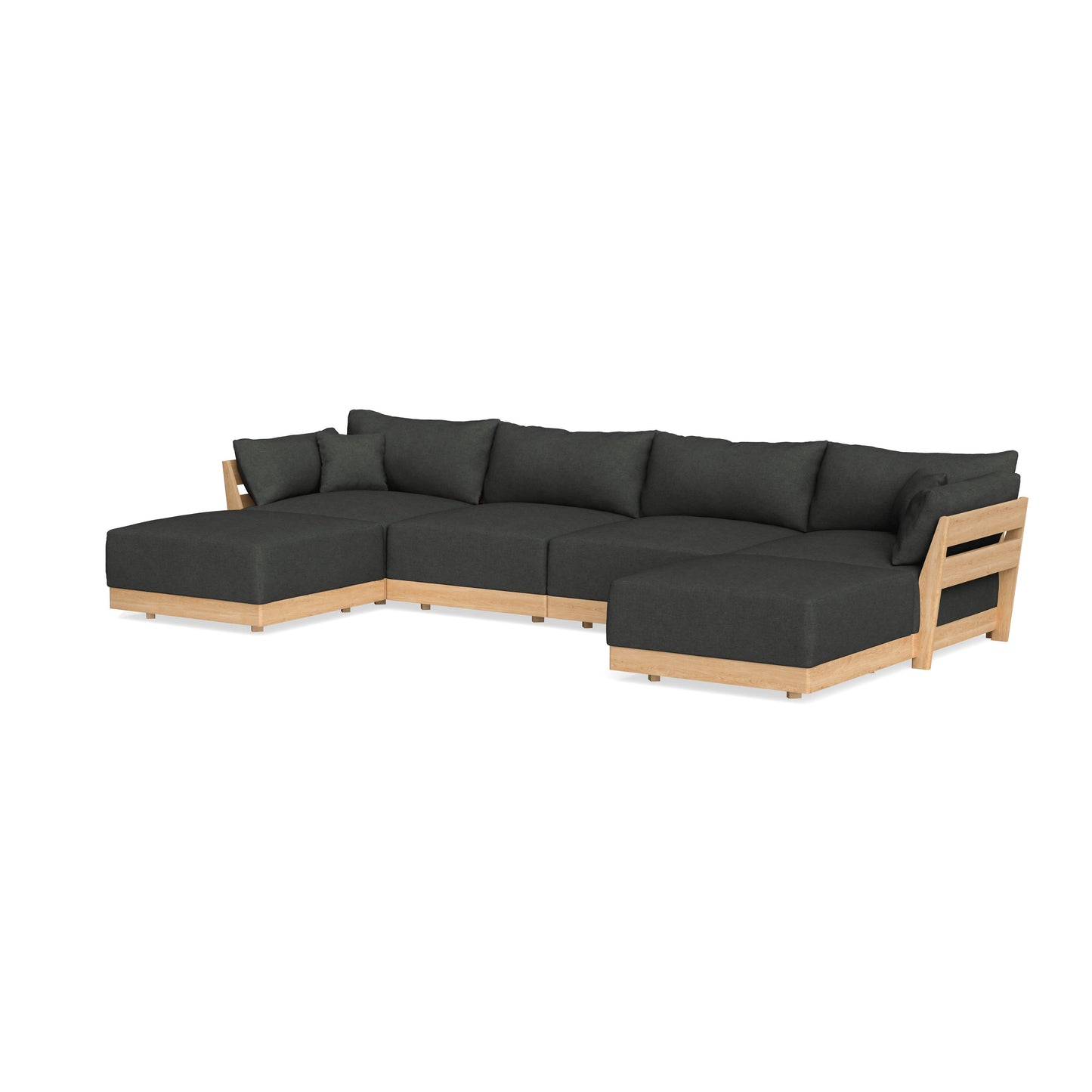 Slipcover Only - Modular Bondi 4-Seater U-Sectional in Raven Gray