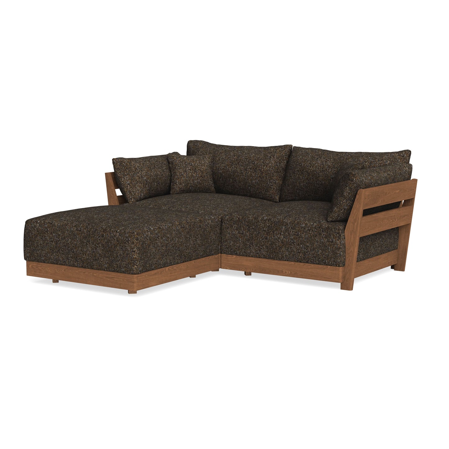 Modular Bondi Espresso 2-Seater Sectional in Phantom | Memory Foam Blend