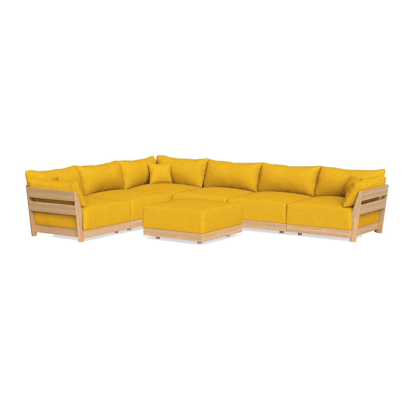 Slipcover Only - Modular Bondi 6-Seater Corner Sectional + Ottoman in Sunflower