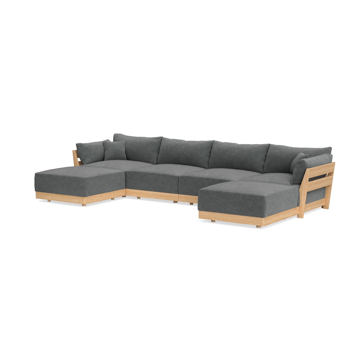 Slipcover Only - Modular Bondi 4-Seater U-Sectional in Chimney Gray