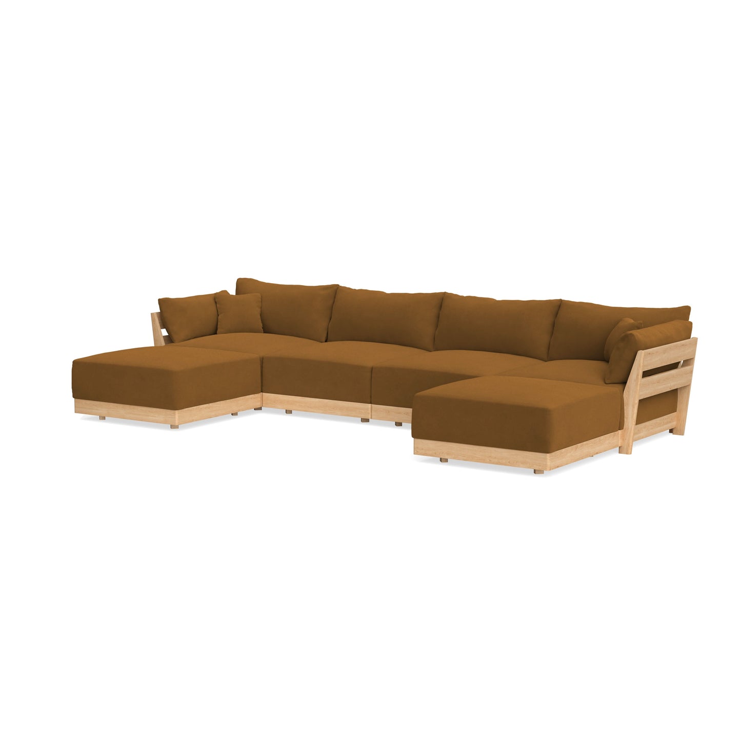 Slipcover Only - Modular Bondi 4-Seater U-Sectional in Cognac