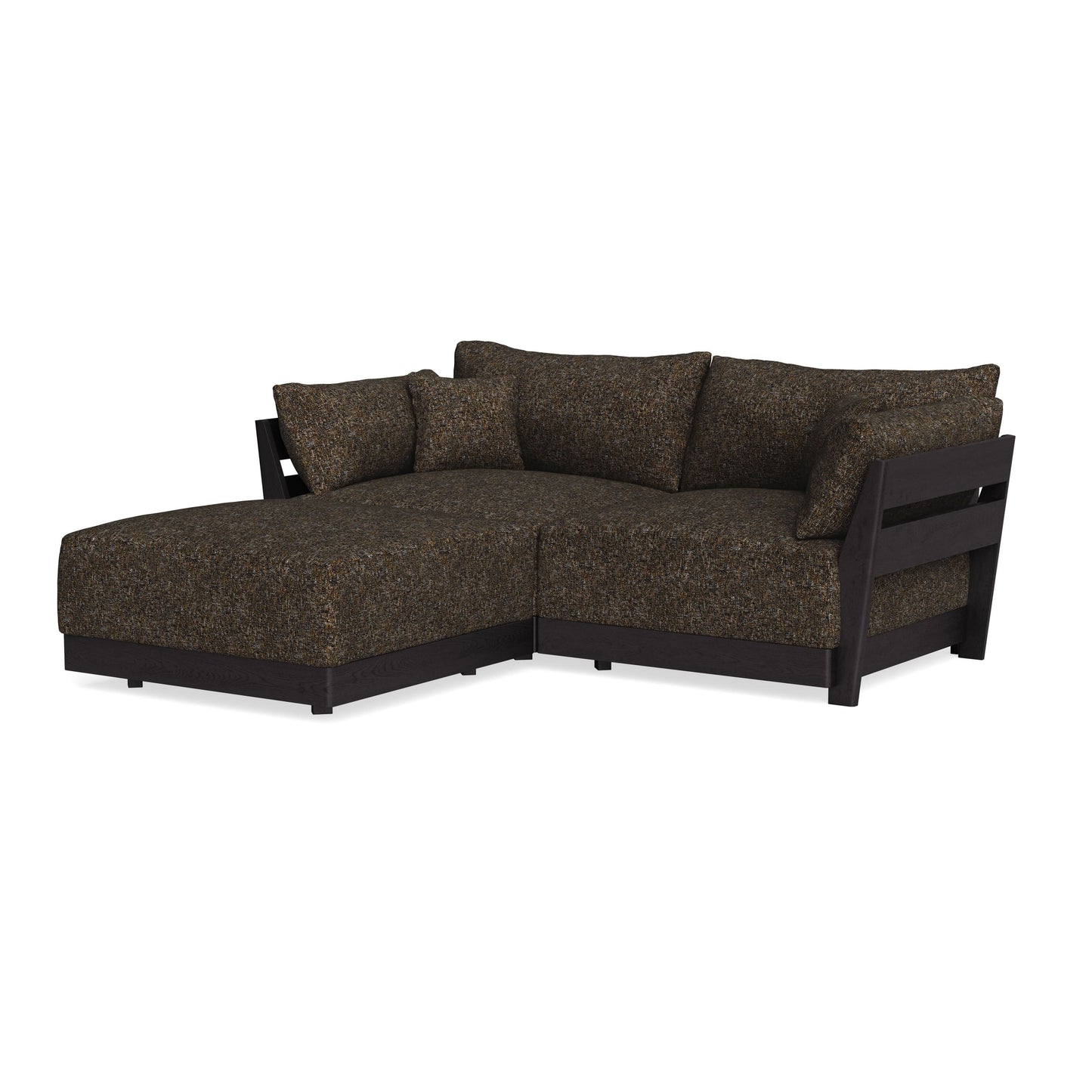 Modular Bondi Black 2-Seater Sectional in Phantom | Classic Blend