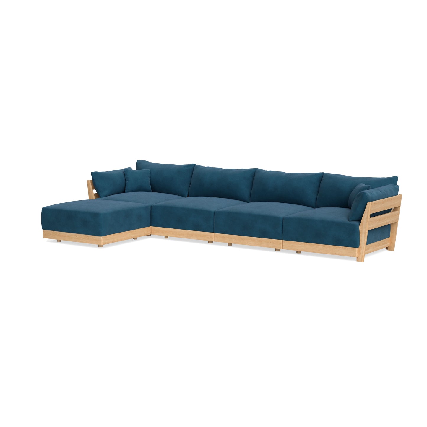 Slipcover Only - Modular Bondi 4-Seater Sectional in Commodore Blue
