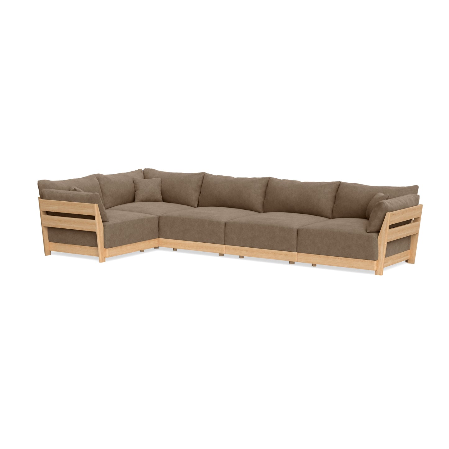 Slipcover Only - Modular Bondi 5-Seater L-Sectional in Coffee