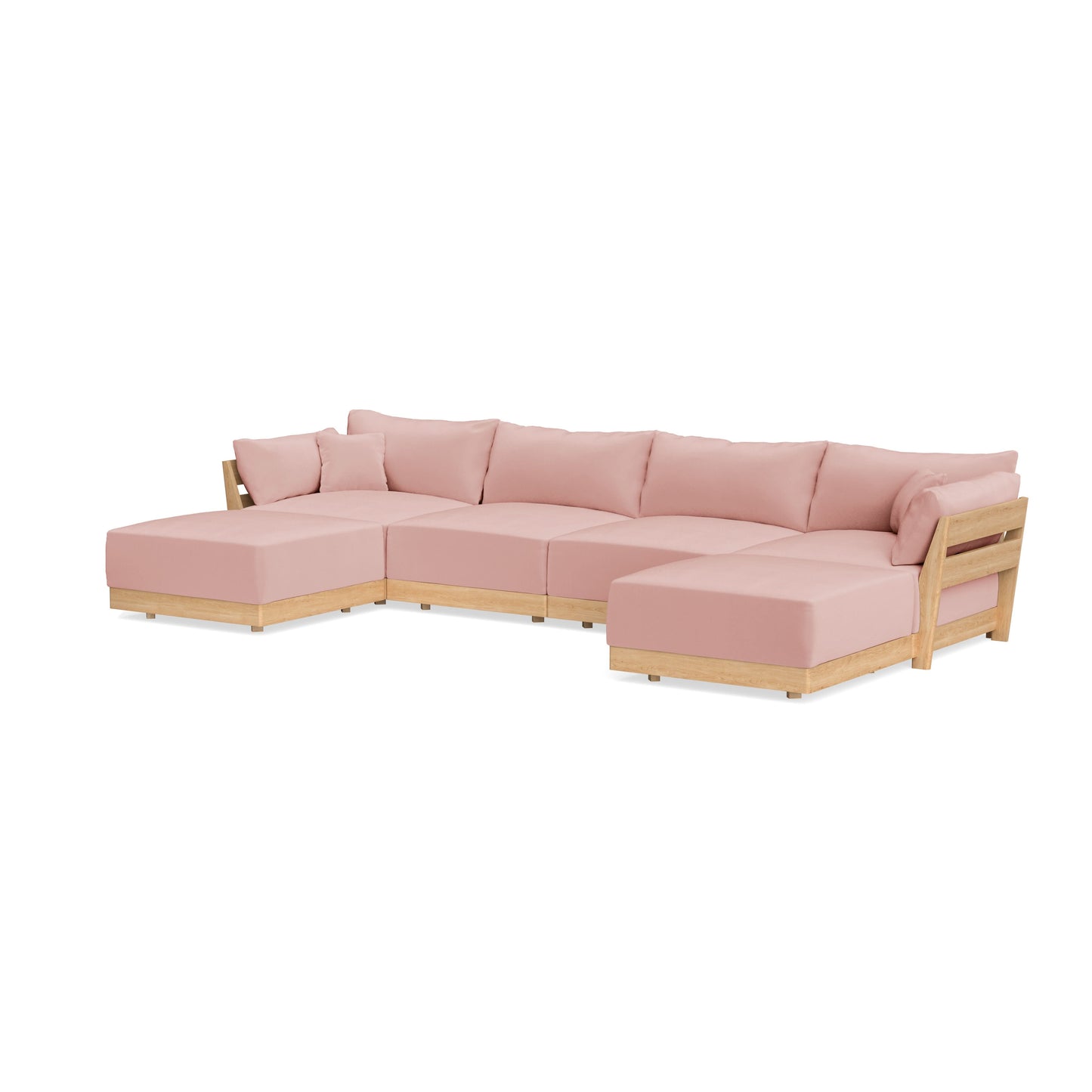 Slipcover Only - Modular Bondi 4-Seater U-Sectional in Powder Pink