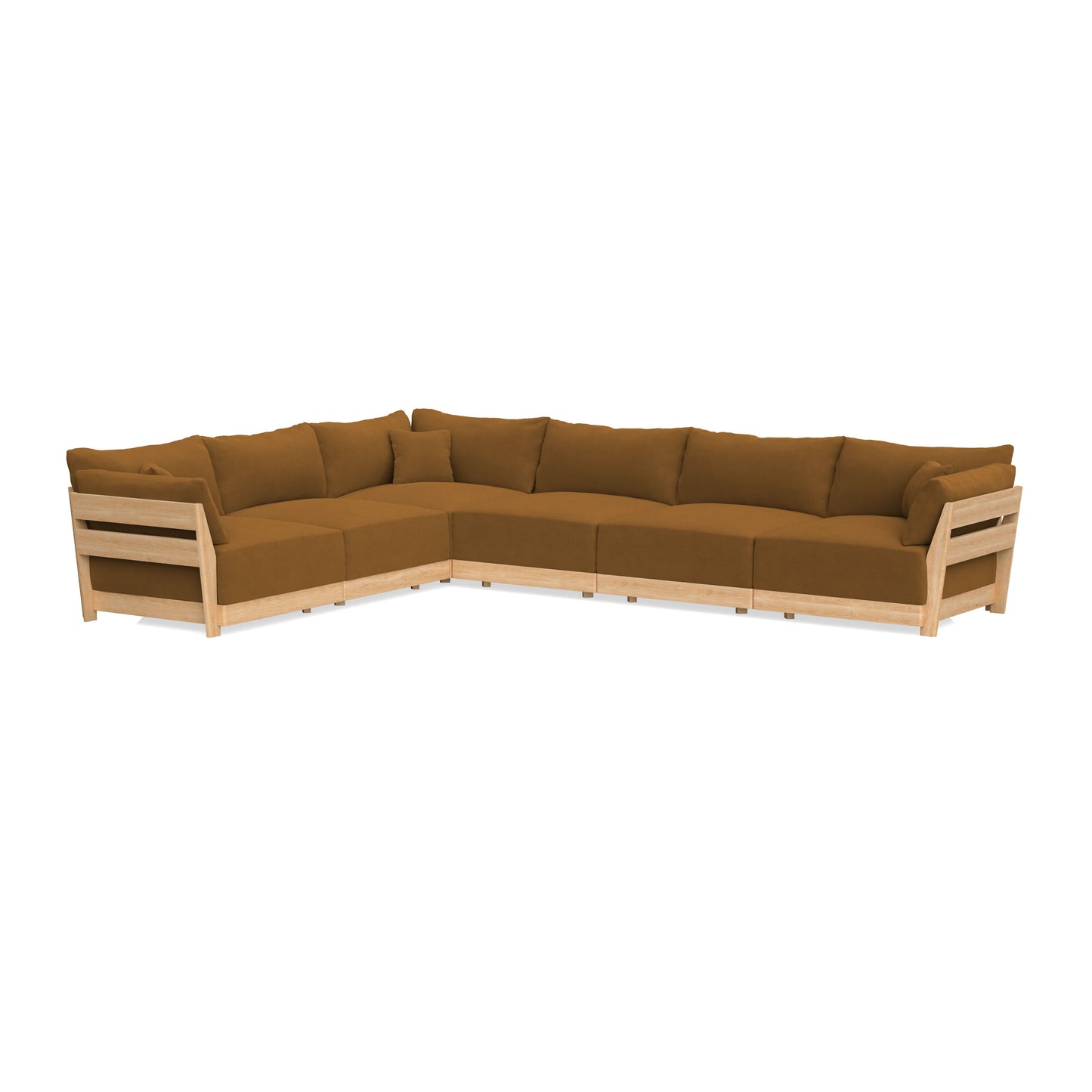 Slipcover Only - Modular Bondi 6-Seater Corner Sectional in Cognac