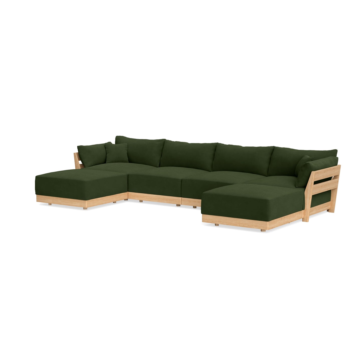 Slipcover Only - Modular Bondi 4-Seater U-Sectional in Tuscan Green
