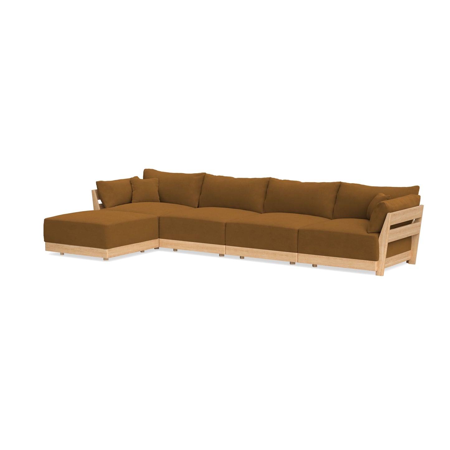 Slipcover Only - Modular Bondi 4-Seater Sectional in Cognac