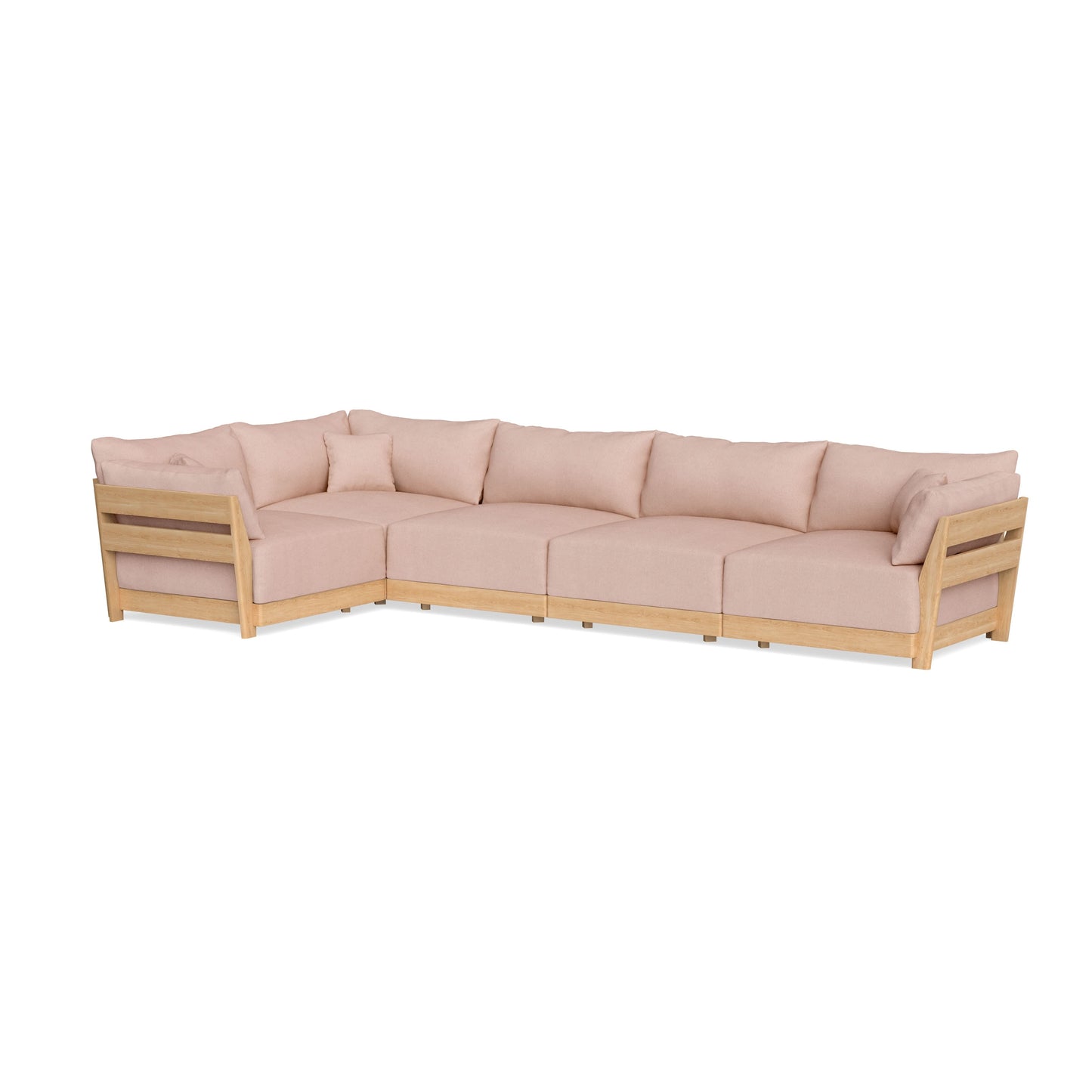 Slipcover Only - Modular Bondi 5-Seater L-Sectional in Rose Quartz