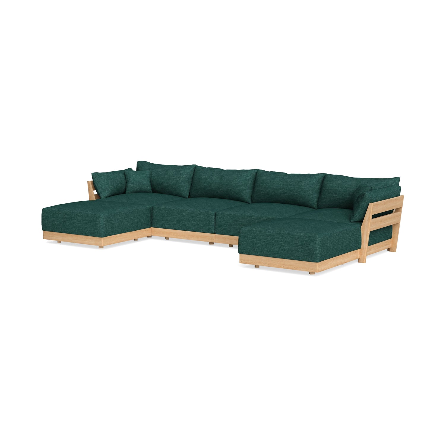 Slipcover Only - Modular Bondi 4-Seater U-Sectional in Forest Green