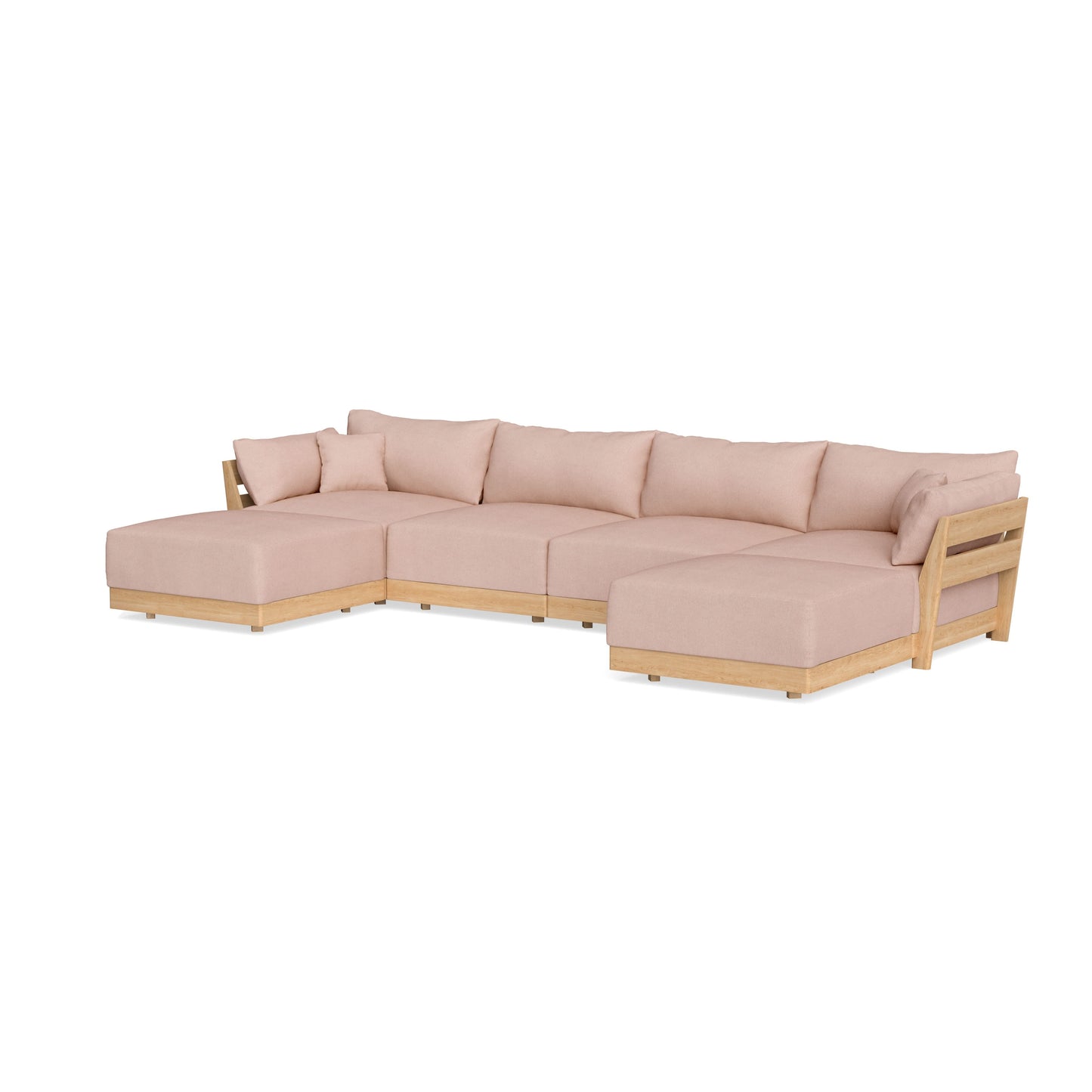Slipcover Only - Modular Bondi 4-Seater U-Sectional in Rose Quartz