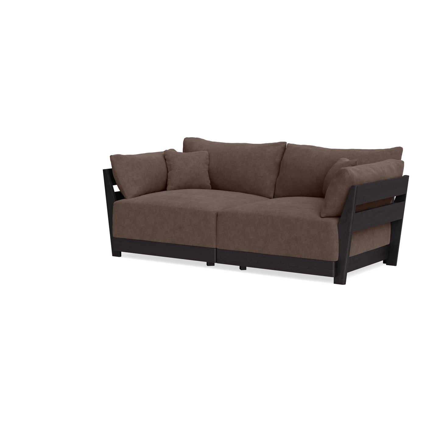 Modular Bondi Black 2-Seater Sofa in Chocolate | Classic Blend