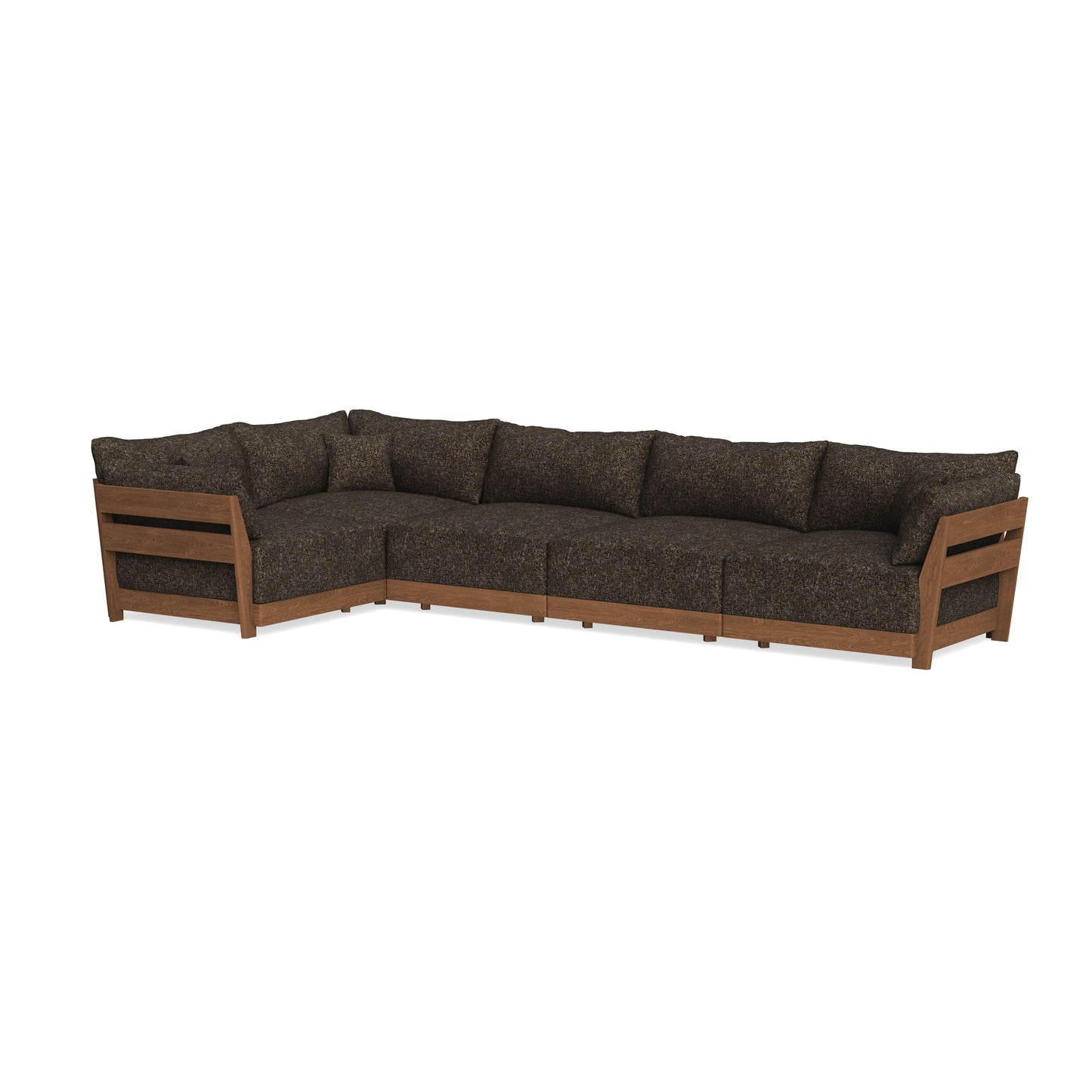 Modular Bondi Espresso 5-Seater L-Sectional in Phantom | Classic Blend