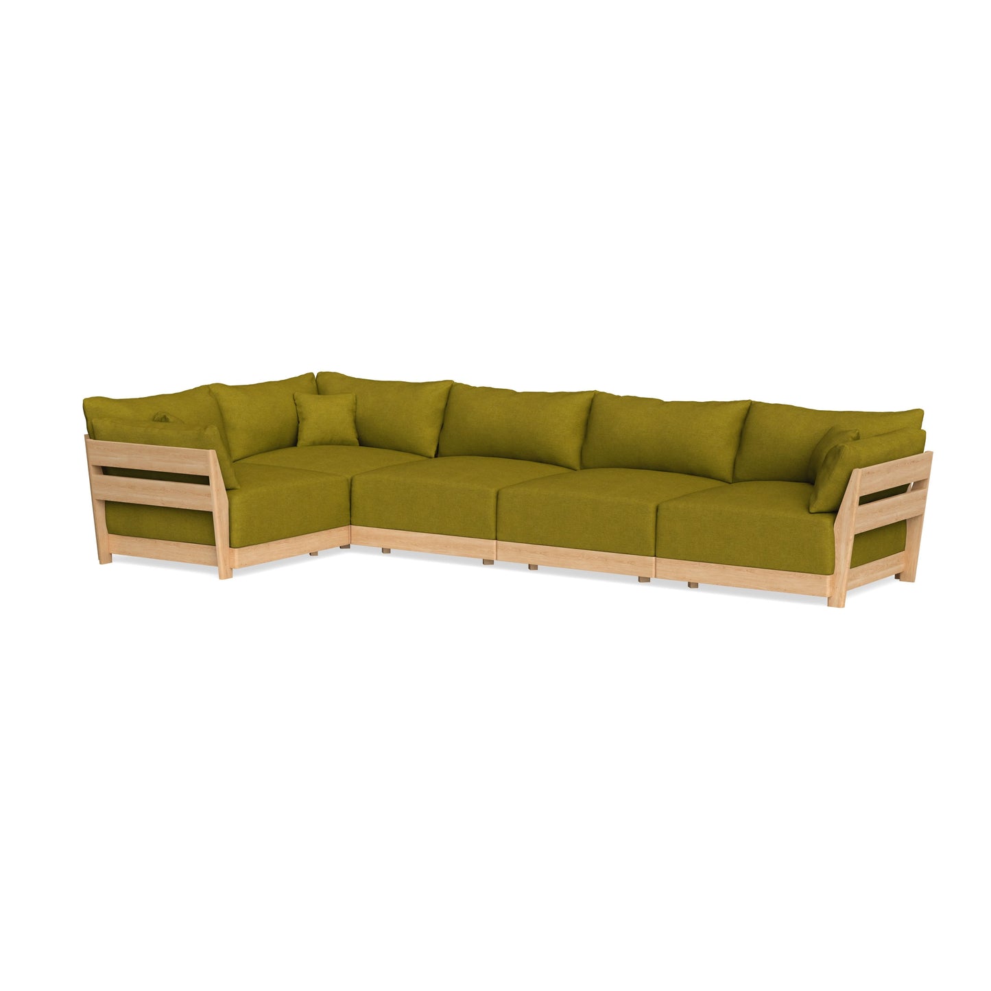 Slipcover Only - Modular Bondi 5-Seater L-Sectional in Olive Green