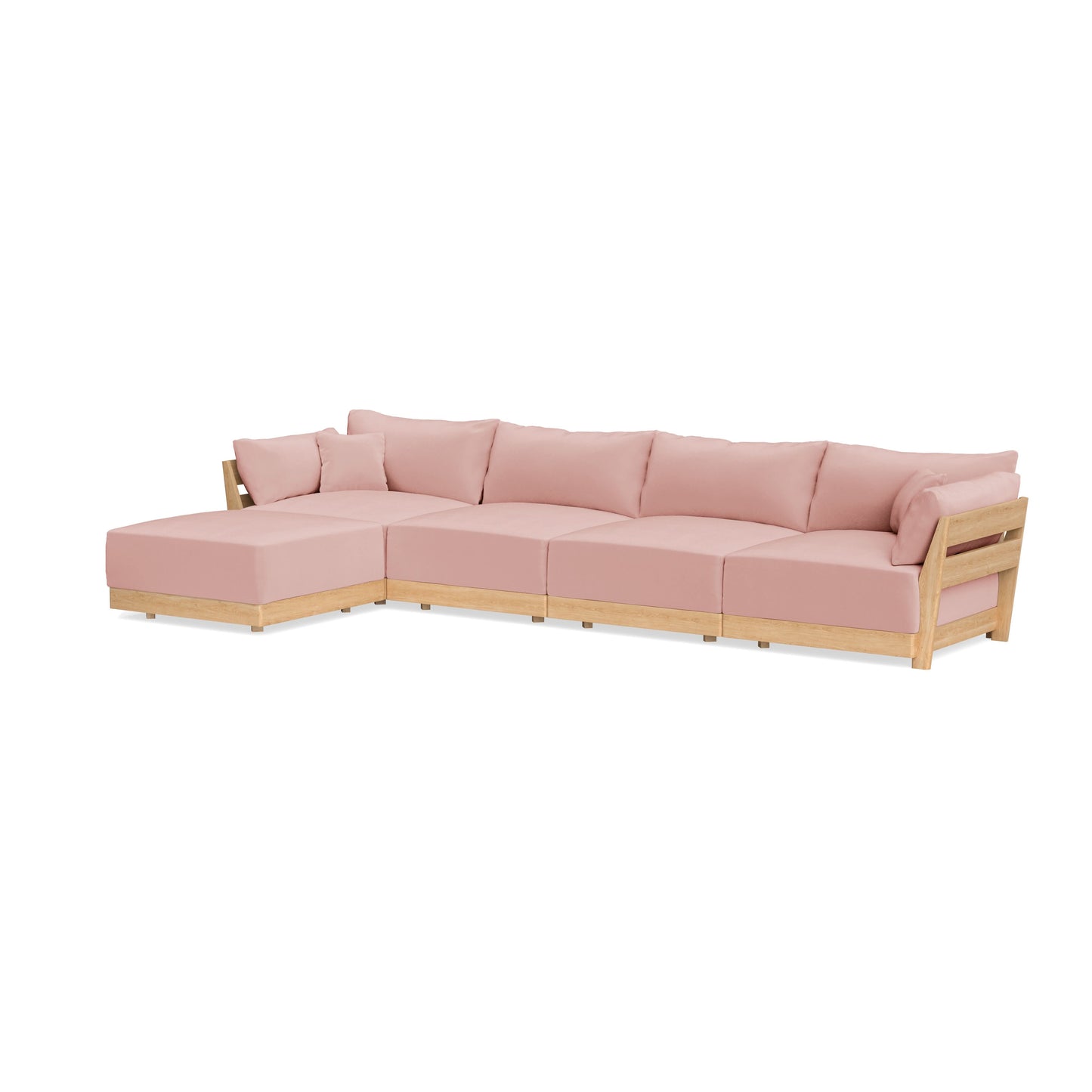 Slipcover Only - Modular Bondi 4-Seater Sectional in Powder Pink
