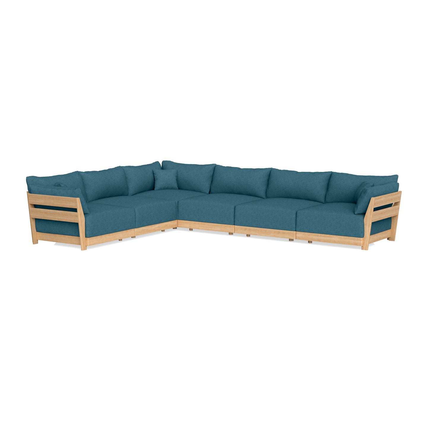 Slipcover Only - Modular Bondi 6-Seater Corner Sectional in Aegean Blue