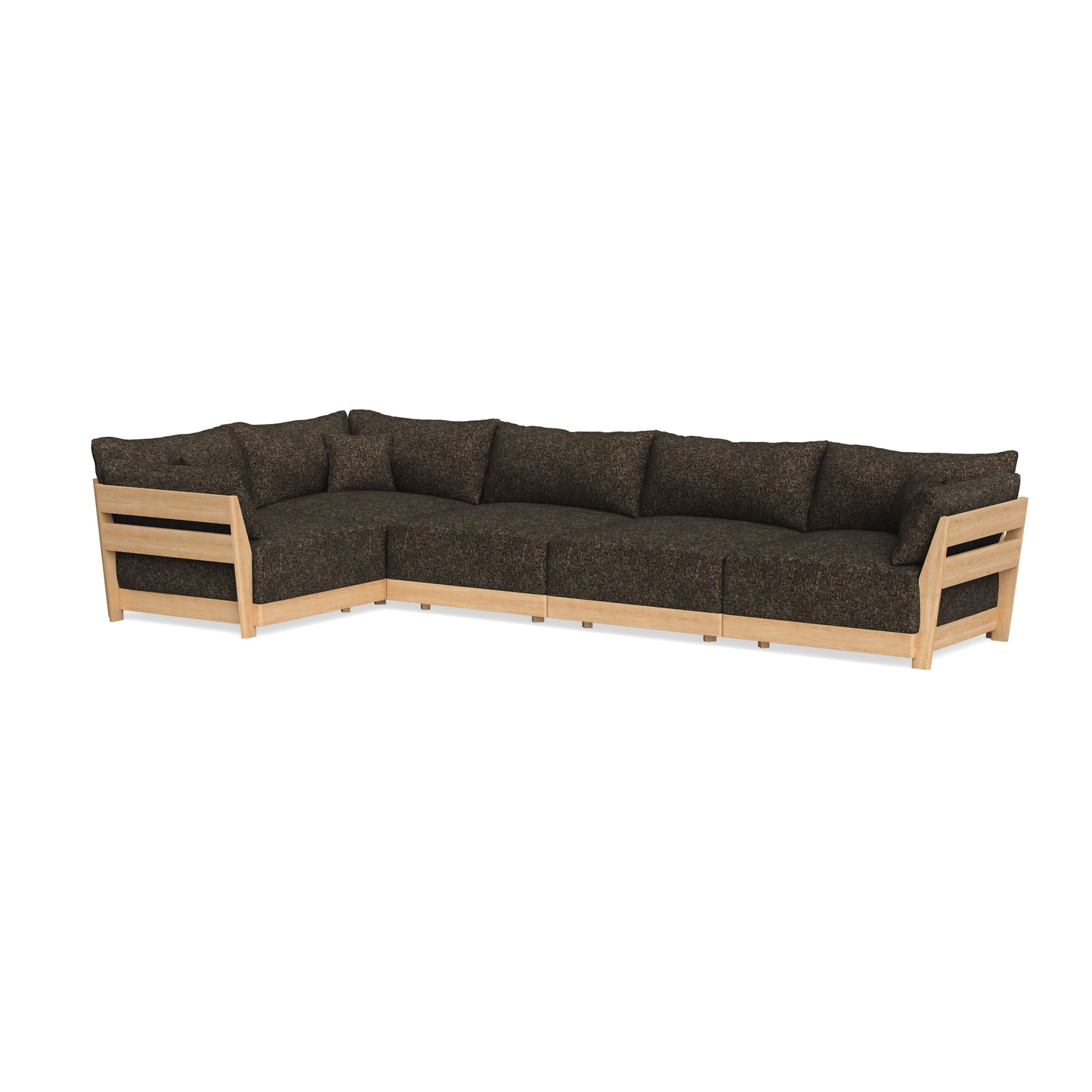 Modular Bondi Latte 5-Seater L-Sectional in Phantom | Classic Blend