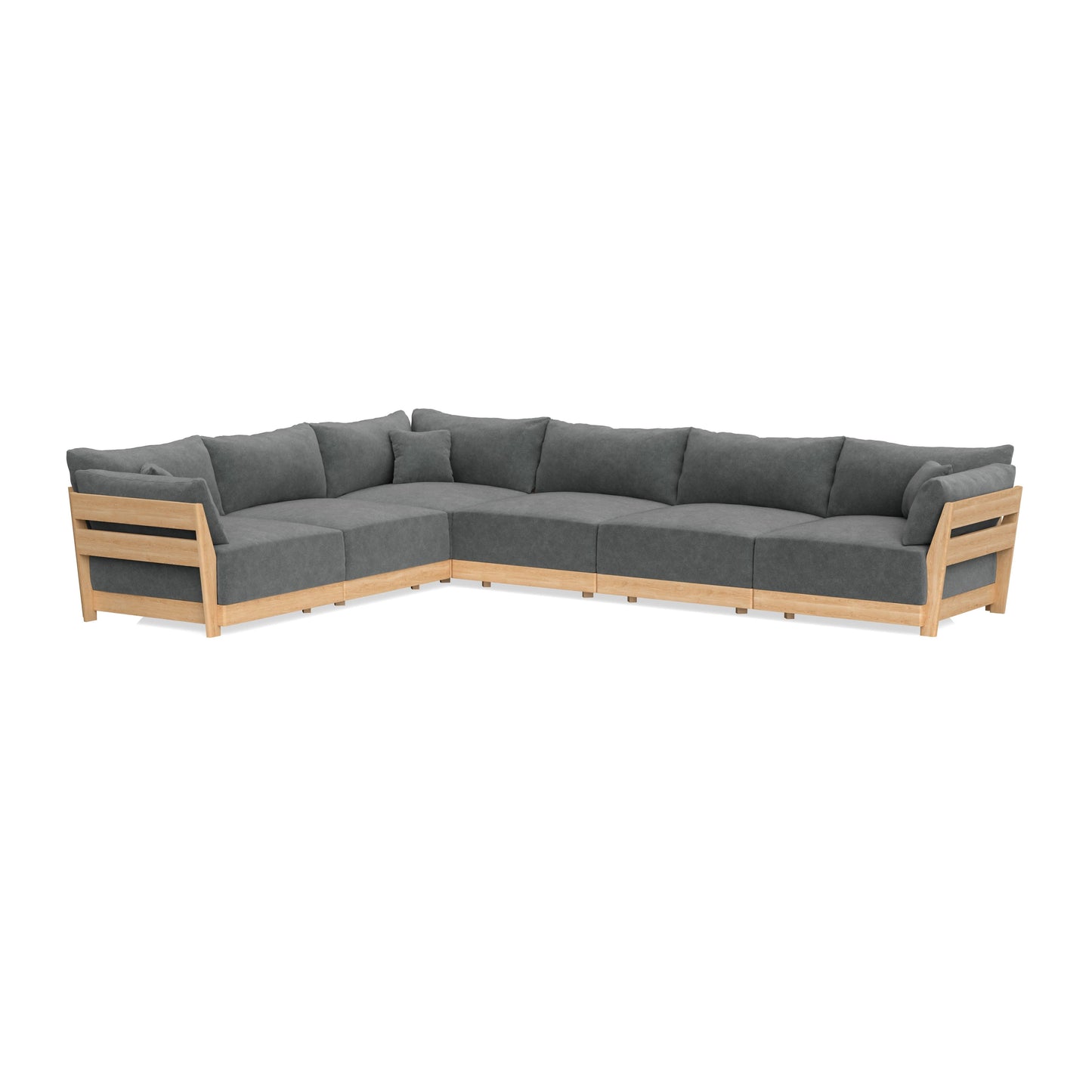 Slipcover Only - Modular Bondi 6-Seater Corner Sectional in Chimney Gray