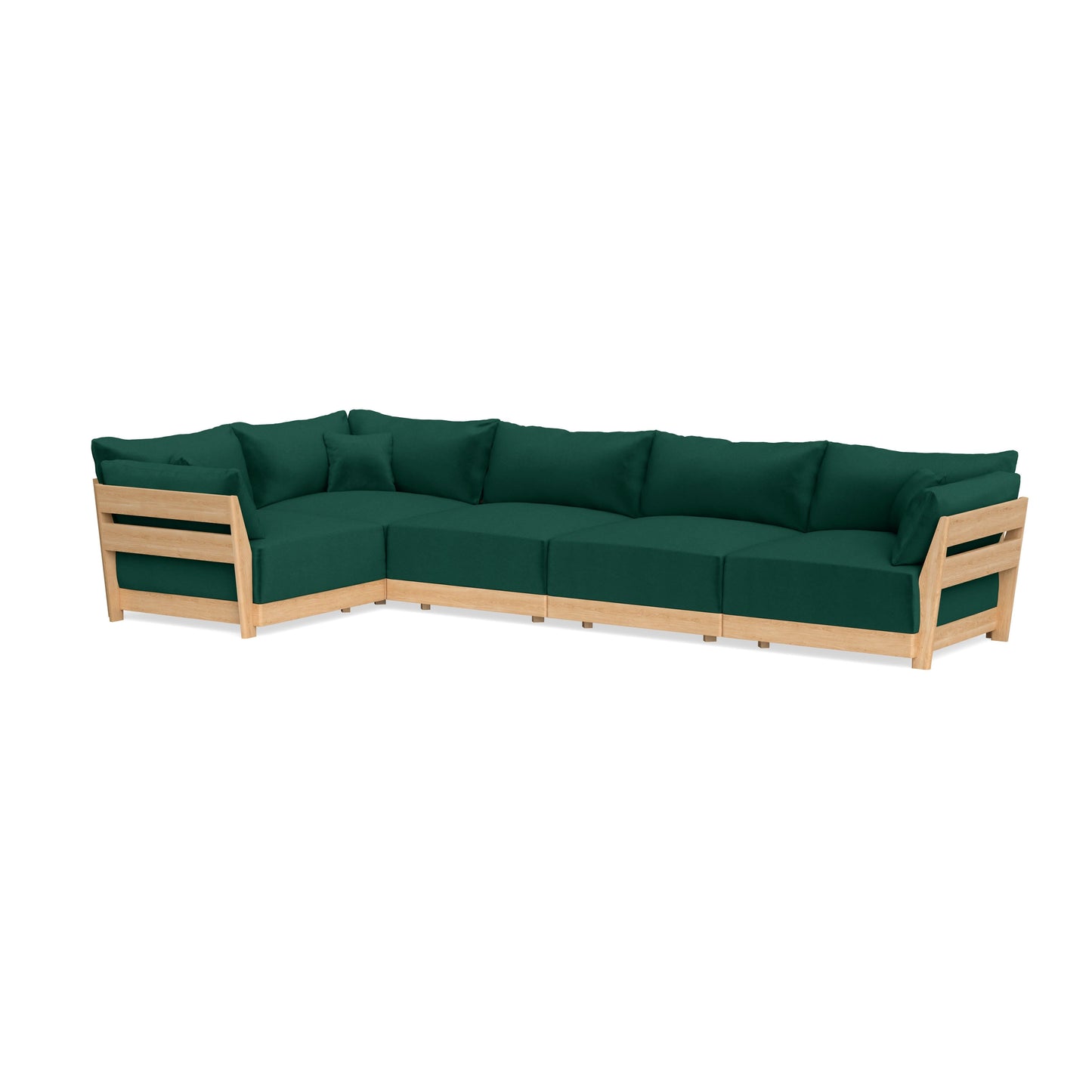 Slipcover Only - Modular Bondi 5-Seater L-Sectional in Evergreen