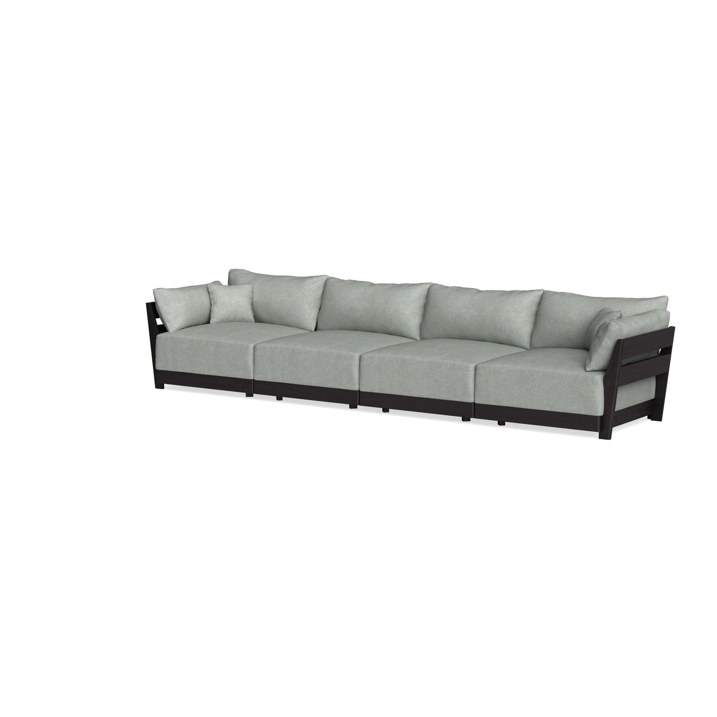 Modular Bondi Black 4-Seater Sofa in Spa | Memory Foam Blend