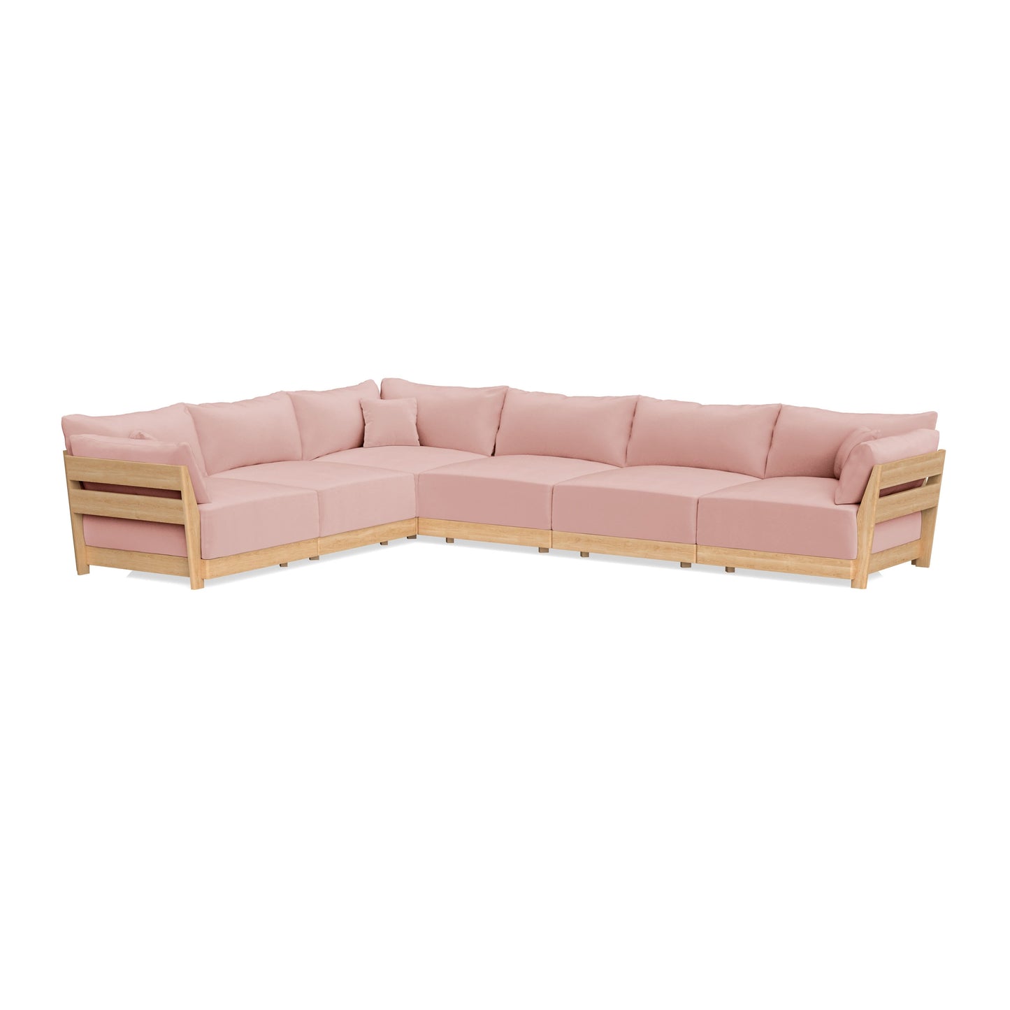 Slipcover Only - Modular Bondi 6-Seater Corner Sectional in Powder Pink