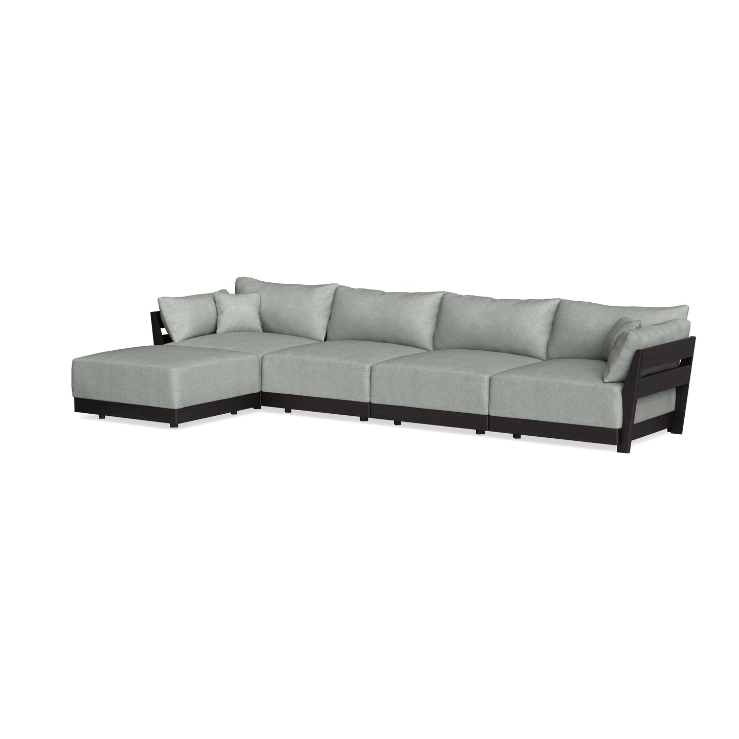 Modular Bondi Black 4-Seater Sectional in Spa | Classic Blend