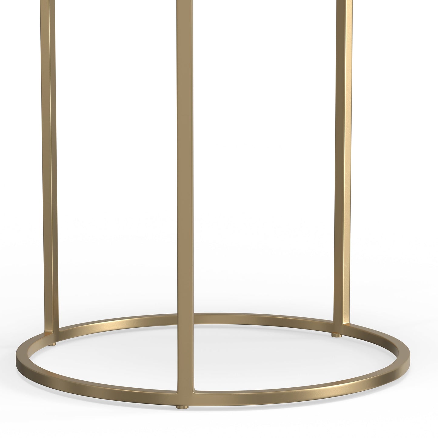 2-Piece Nesting Table Set with Etched Top and Round Base