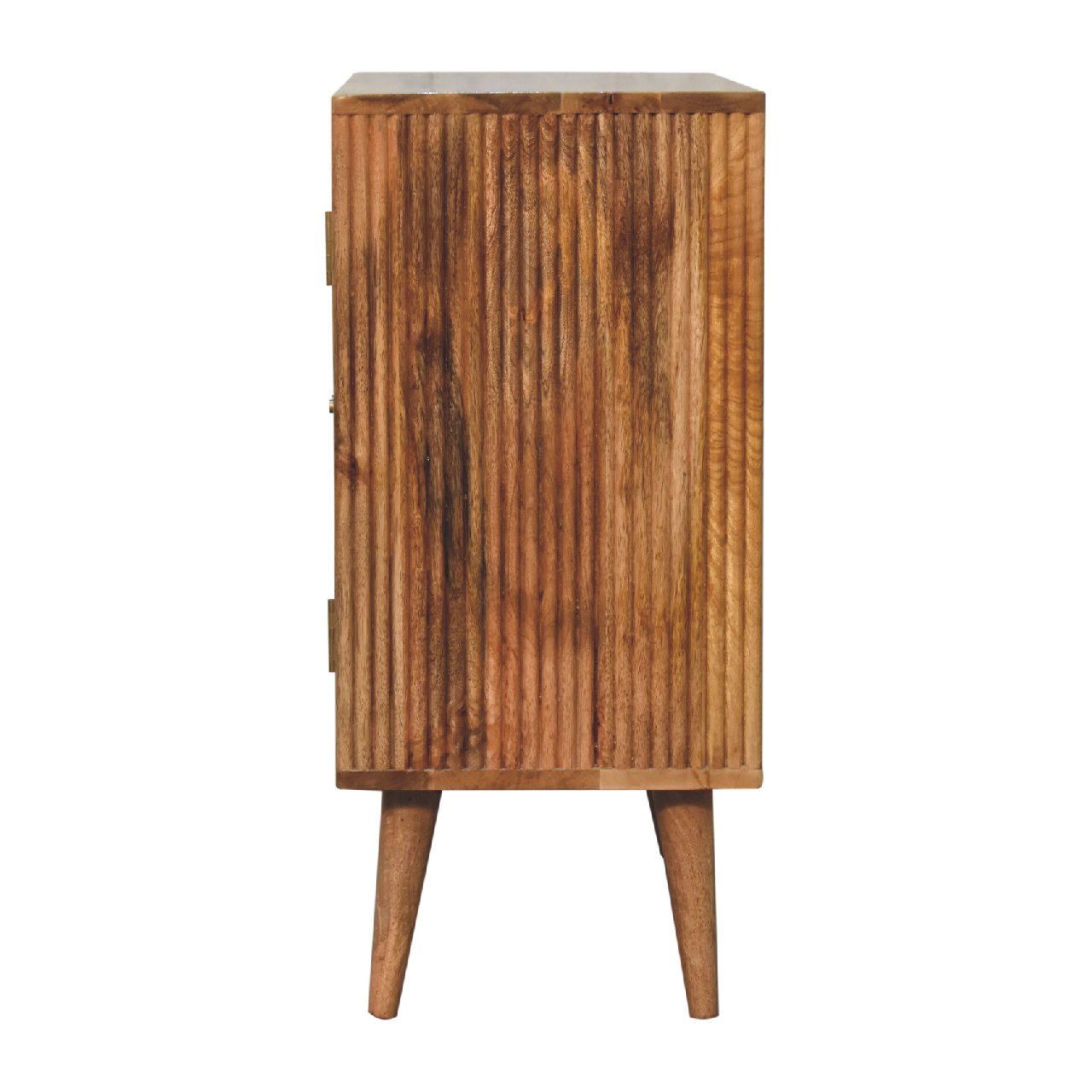 Solid Wood Cabinet with 2 Doors and Tapered Legs