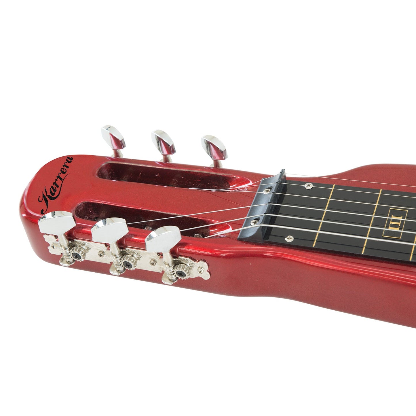 Karrera 29in 6-String Lap Steel Hawaiian Guitar (Metallic Red)