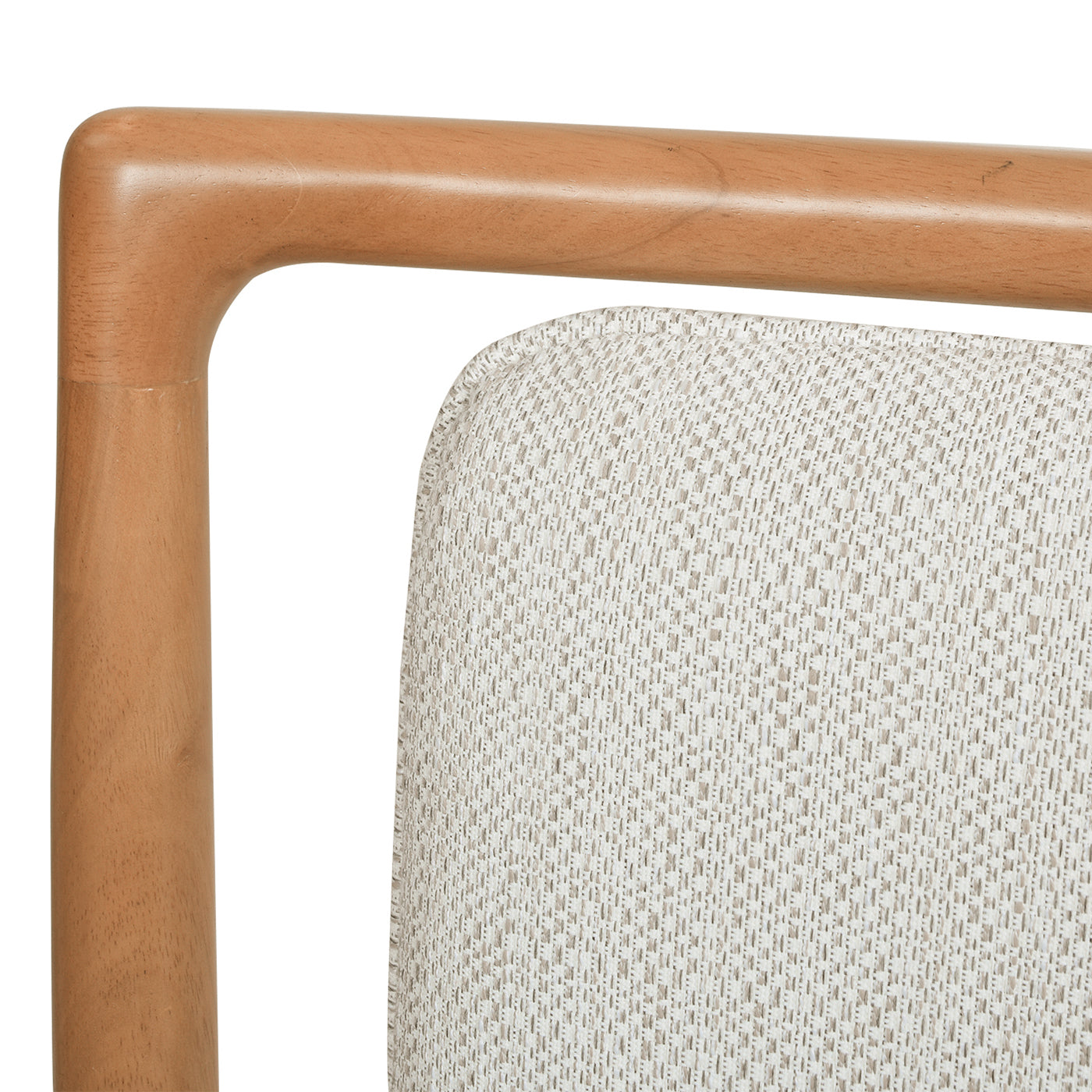Upholstered Dining Chair with Rubberwood Frame and High Back, Set of 2
