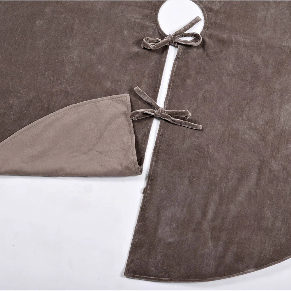 Espresso Velvet Christmas Tree Skirt