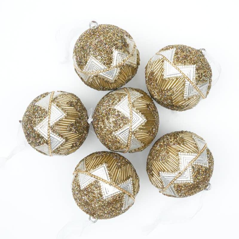 Hanging Shellac Ornaments, Set of 4