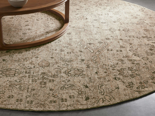 Faymount Hand-Knotted Round Rug