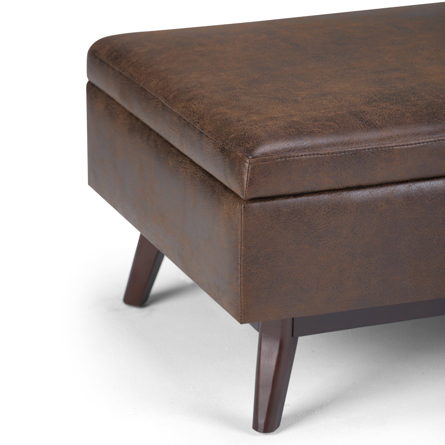 Untamed Upholstered Ottoman with Flip Top Storage and Wood Frame
