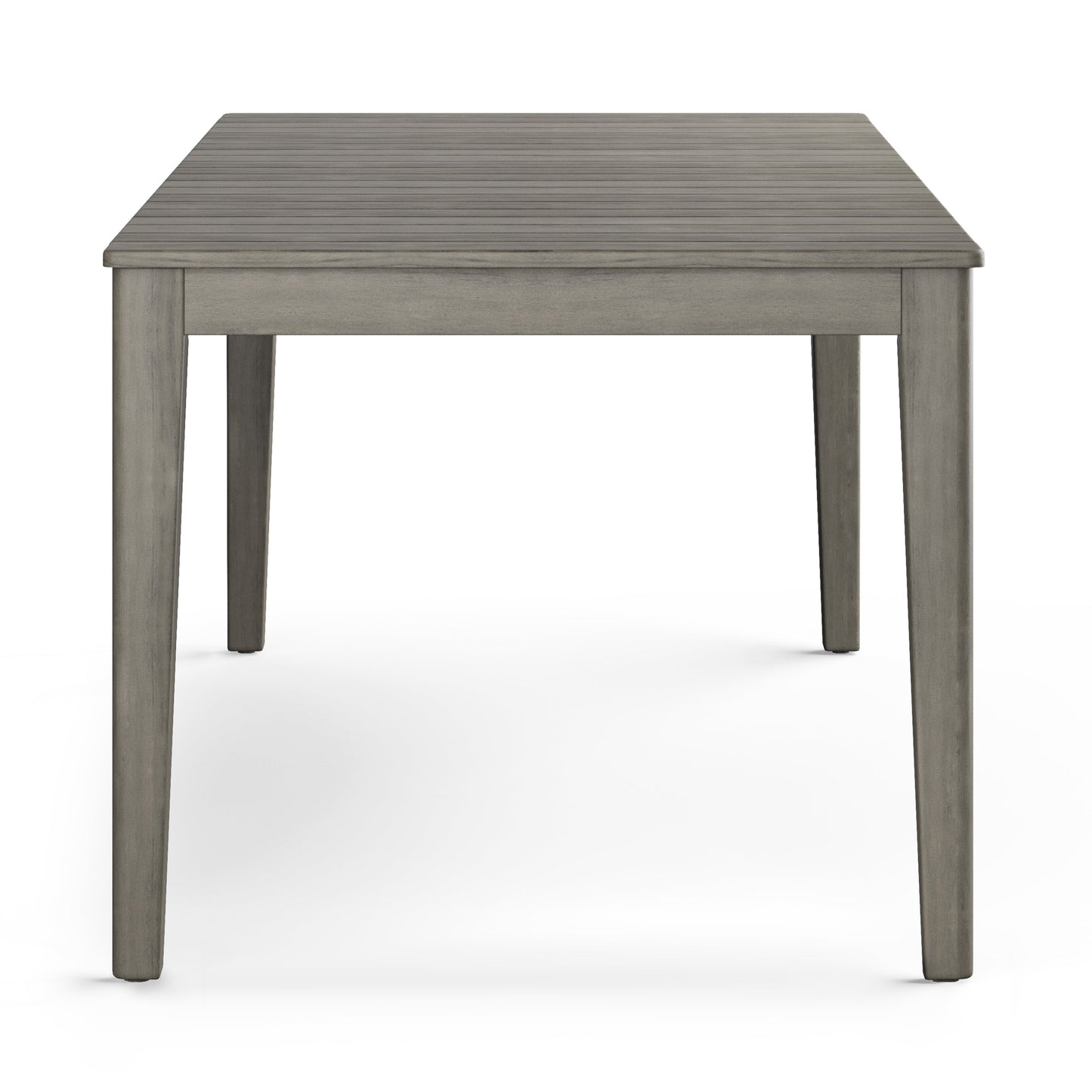 Outdoor Dining Table with Slatted Top and Solid Wood Legs