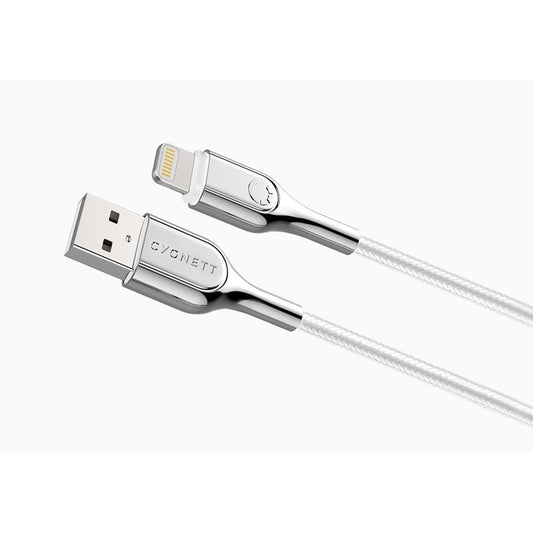 Cygnett Armoured Lightning to USB-A Cable 2m (White)