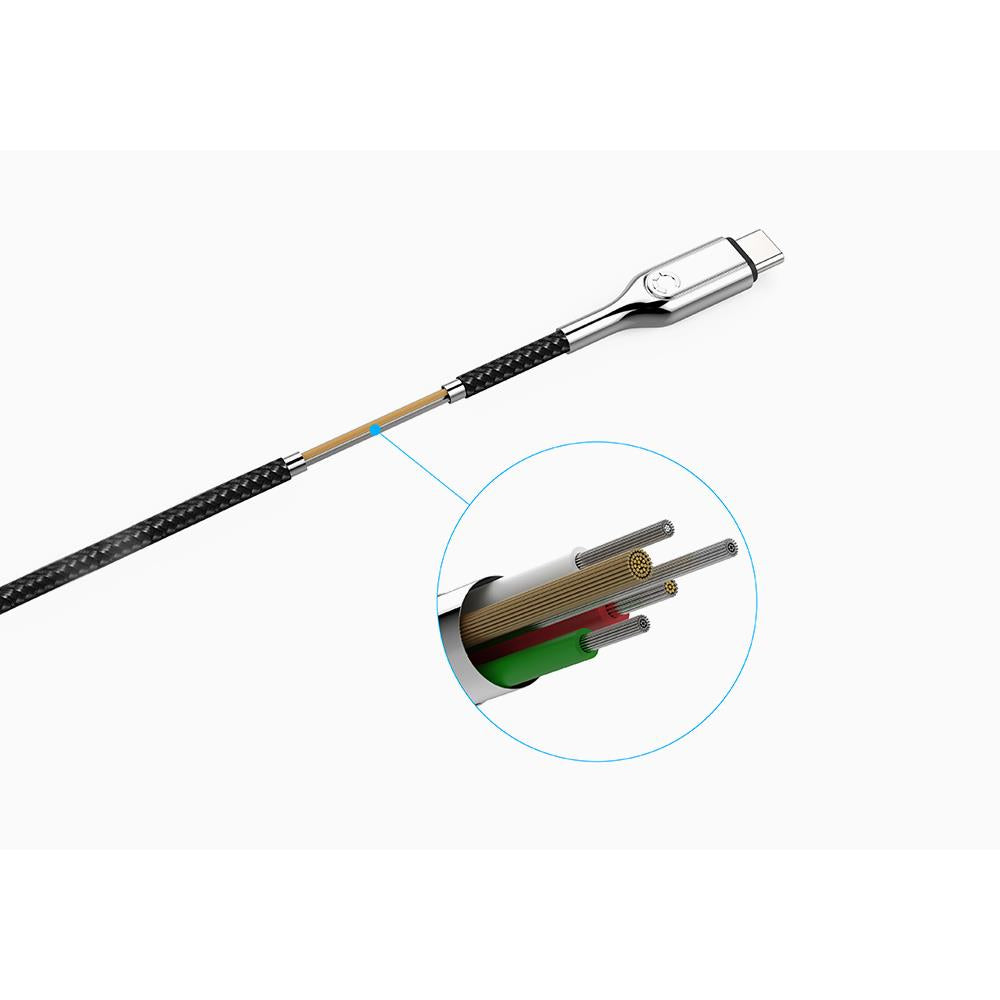 Cygnett Armoured 5A/100W 2.0 USB-C to USB-C Cable 2m (Black)