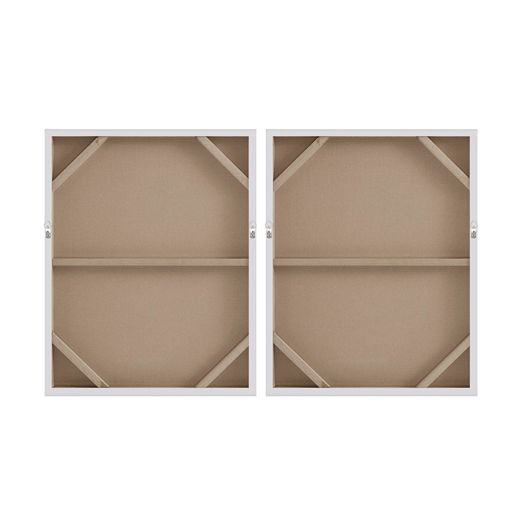 Cliffton 2-Piece Canvas Wall Art Set with Real Rock and Stone Embellishments