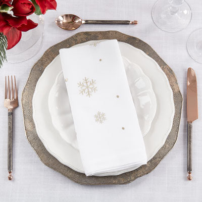 Embroidered Snowflake Napkin, Set of 4