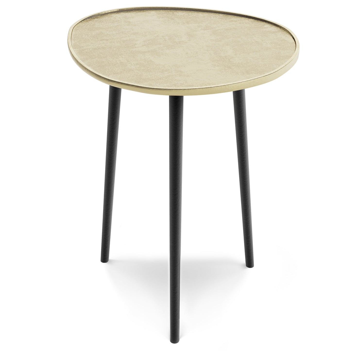 Round Metal Side Table with Tripod Base