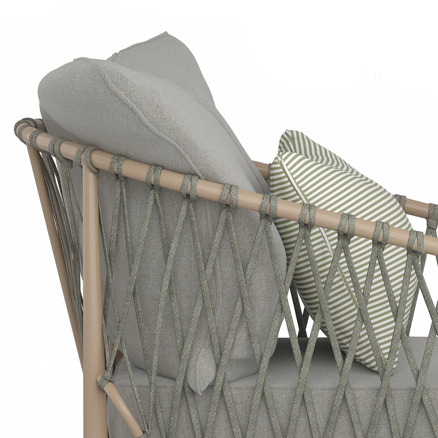 Outdoor Conversation Chair with Aluminum Frame, Set of 2