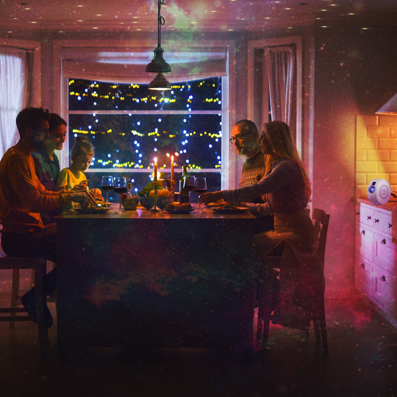 Laser Starlight Projector - Wi-Fi/App Controlled (White)