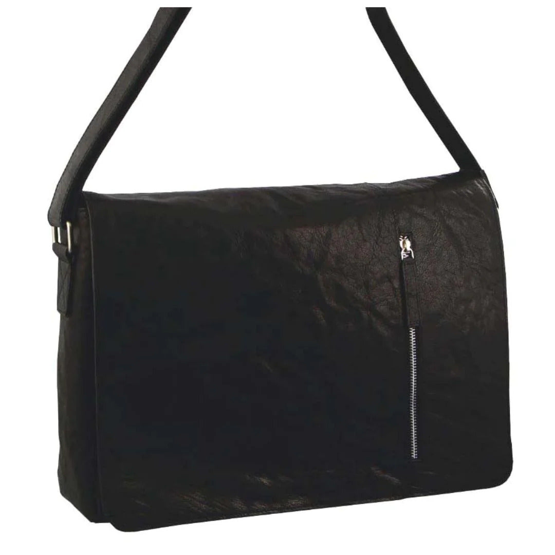 Pierre Cardin 15" Cross Body Laptop Bag (Black)
